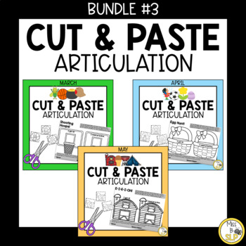 Preview of Cut & Paste Articulation for Speech Therapy - Bundle #3
