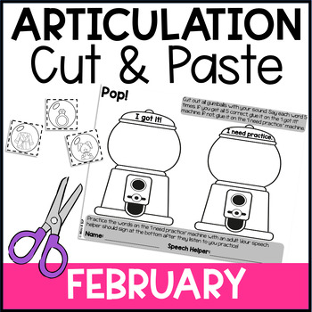 Preview of Cut & Paste Articulation for Speech Therapy - February