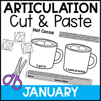 Preview of Cut & Paste Articulation for Speech Therapy - January