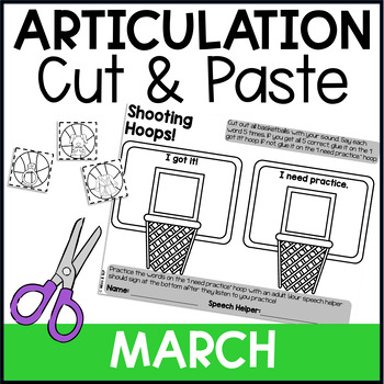 Preview of Cut & Paste Articulation for Speech Therapy - March