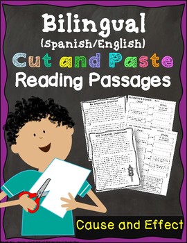 Preview of Cut & Paste Bilingual Reading Strategies Practice {Cause & Effect}