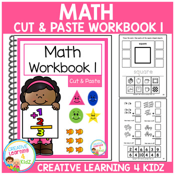 Preview of Cut & Paste Math Workbook 1 ABA Autism