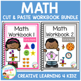 Cut & Paste Math Workbook Bundle Autism