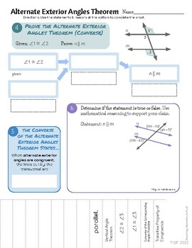 Alternate Exterior Angles: Definition, Theorems, and Examples