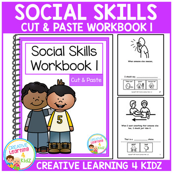 Preview of Cut & Paste Social Skills Workbook 1 Autism