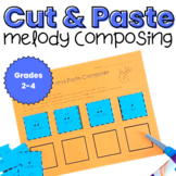 Cut & Paste Composing with Solfege Worksheets for Music Class