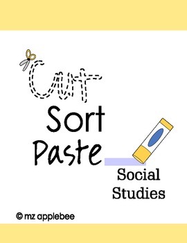 Preview of Cut, Sort, Paste: Social Studies