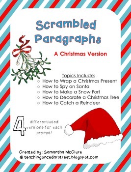 Preview of Scrambled Paragraphs (Differentiated): A Christmas Version