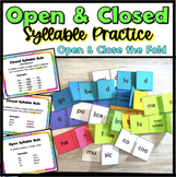 Open and Closed Syllables Cut and Fold