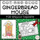 Cut and Glue Gingerbread House Activity for Speech Therapy