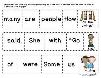 Fry Sight Word Activities Kindergarten First Grade First 100 Words