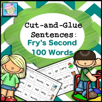 Preview of Fry Sight Words Kindergarten First Grade SECOND 100 Words