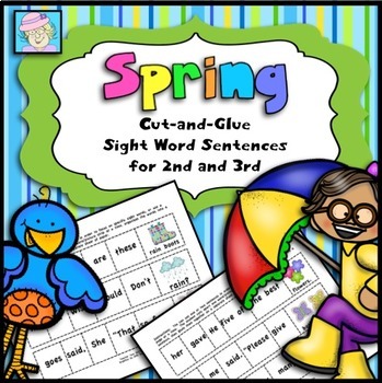 Preview of Spring Activities 2nd Grade & 3rd Grade | Sight Word Sentences 2nd & 3rd