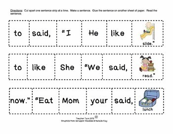 sight words worksheets 1st grade kindergarten by teacher tam tpt