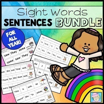 Preview of Sight Word Practice | Sight Word Sentences Kindergarten First Grade BUNDLE