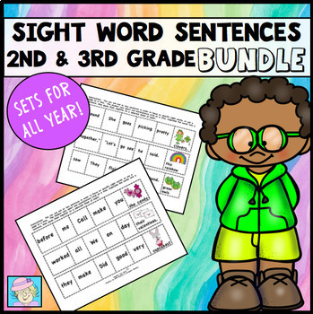 sight words worksheets 2nd 3rd bundle by teacher tam tpt