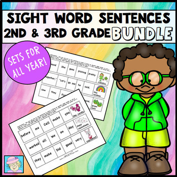 Preview of Sight Words Worksheets 2nd 3rd BUNDLE