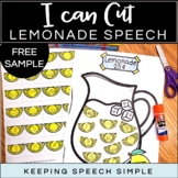 Cut and Glue Speech Therapy - Lemonade Themed Free Sample