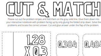 Preview of Cut and Match Decimal Multplication