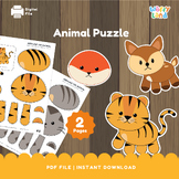 Cut and Paste Activities, Arrange Animal Body, Cut and glue game