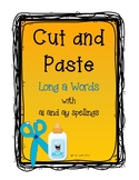 Cut and Paste Activity - Long a Words with ai and ay Spell
