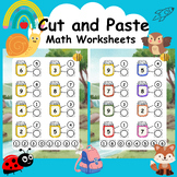 Cut and Paste Addition  Math Worksheets Kindergarten & 1st Grade