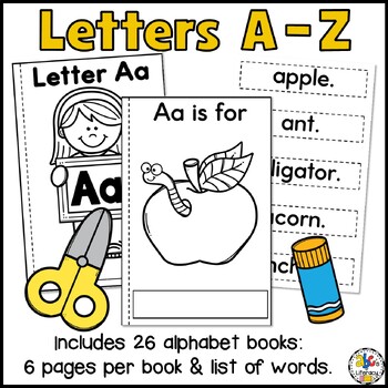 Cut and Paste Alphabet Books by ABC's of Literacy | TPT