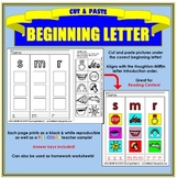 Cut and Paste Beginning Letter Sound - Houghton Mifflin ABC order