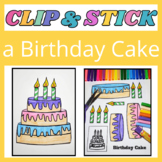 Cut and Paste Birthday Cake Craft Fine Motor Activity Scis