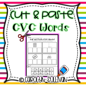 Cut And Paste Cvc Words