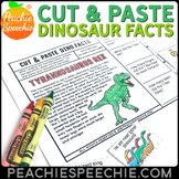 Cut and Paste Dinosaur Facts Stories and WH Questions