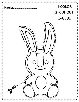 Cut and Paste Easter Activities For Kids by coloring book center