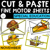 Cut and Paste Fine Motor Puzzles | November | Special Education