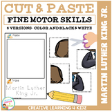 Cut and Paste Fine Motor Skills Puzzle Worksheets: Martin 