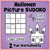 Halloween Themed Cut & Paste Sudoku Puzzle Worksheets