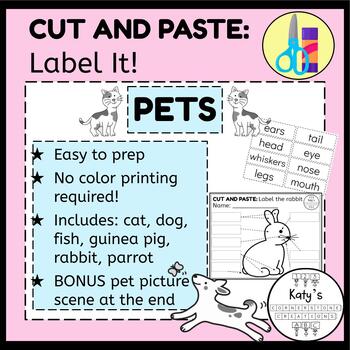 Preview of Cut and Paste: Label It! ~PETS~