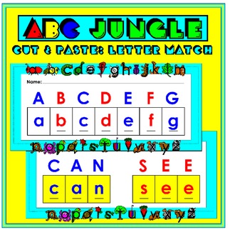 Preview of Cut and Paste Letter Match (Uppercase and Lowercase Letters)