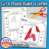 Cut and Paste Letter Recognition Worksheets | Build a Lett