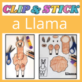Cut and Paste Llama Craft Scissor Skills Activity Fun Anim