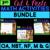 Third Grade Math Test Prep Cut and Paste Math Activities B