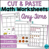 Cut and Paste Math Activities | Special Education Math Worksheets