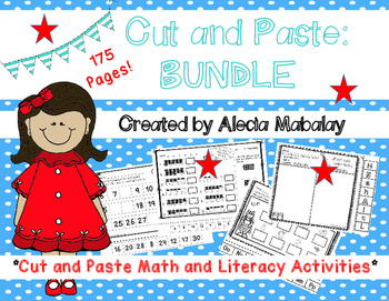 Preview of Cut and Paste Math and Literacy Bundle