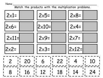 Cut and Paste Multiplication Practice by Jane Williams | TpT