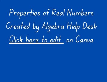 Preview of Cut and Paste Properties of Real Numbers (Math, Pre-Algebra, Algebra)