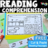 Cut and Paste Reading Comprehension Passages First Grade D