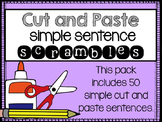 Cut and Paste Sentence Scramble Worksheets