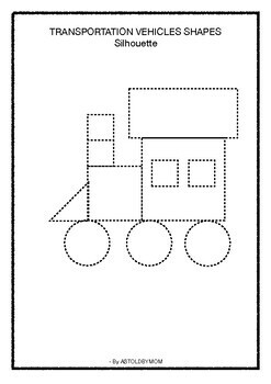 Vehicles with SHAPES - Cut & Paste Craft Activity -Transportation in