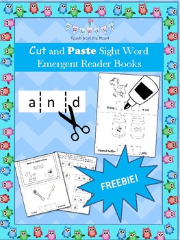 Preview of Cut and Paste- Sight Word Emergent Reader Sample