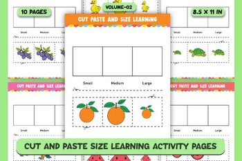 Preview of Cut and Paste Size Learning Worksheet