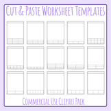 Cut and Paste Style Worksheet Templates / Page Layouts Cli